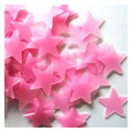 100 Pink Glow-In-The-Dark Wall Stars Stickers