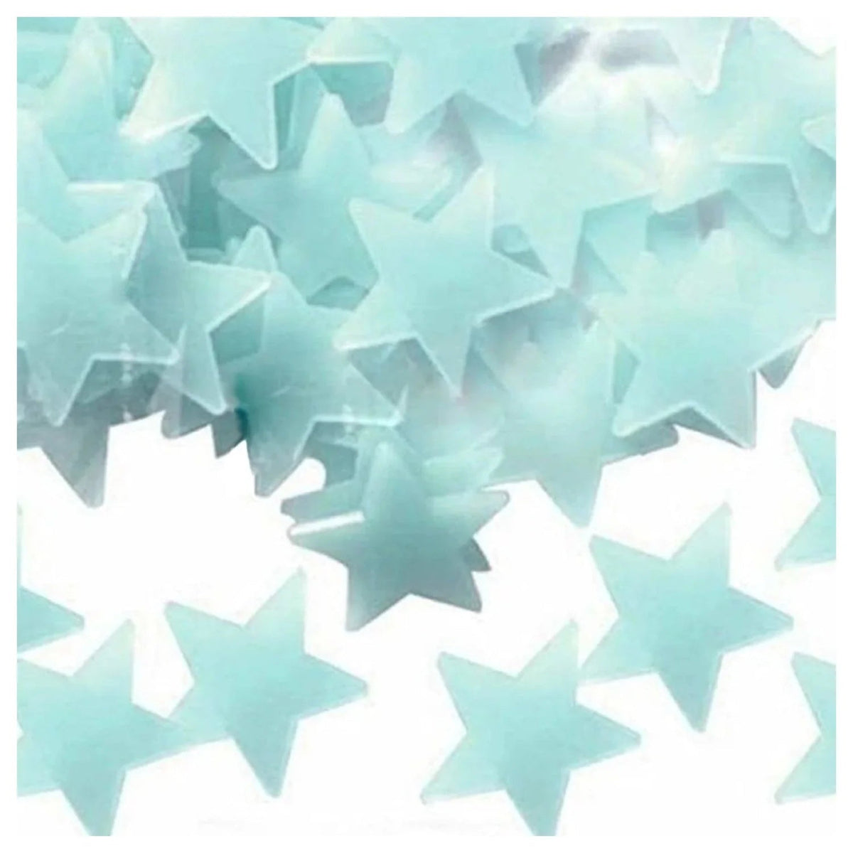 100pcs Wall Stars 3D Glow-In-The-Dark Fluorescent Stickers – Green