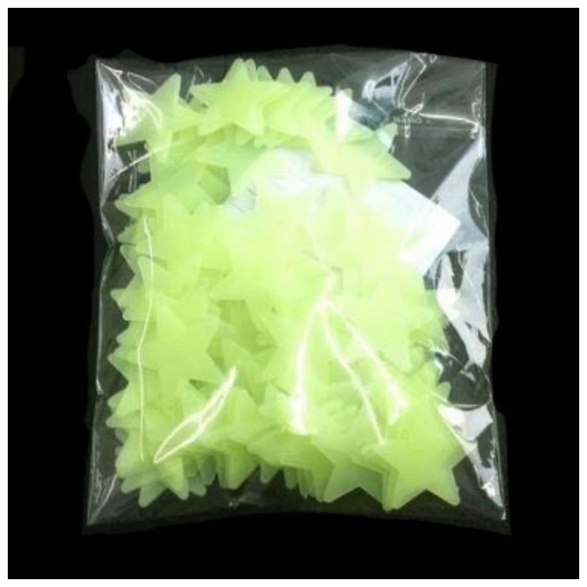 100pcs Wall Stars 3D Glow-In-The-Dark Fluorescent Stickers – Yellow