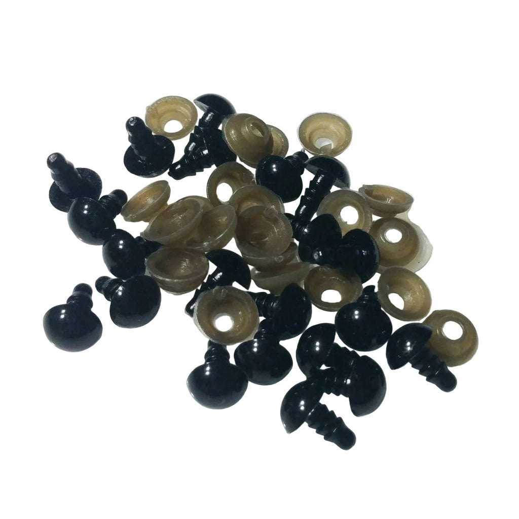 Plastic Safety Eyes 6-16mm for Teddy Bears and Dolls