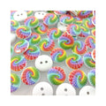 100pcs Rainbow Swirl Patterned Round Two Hole Wooden Buttons Size 20mm