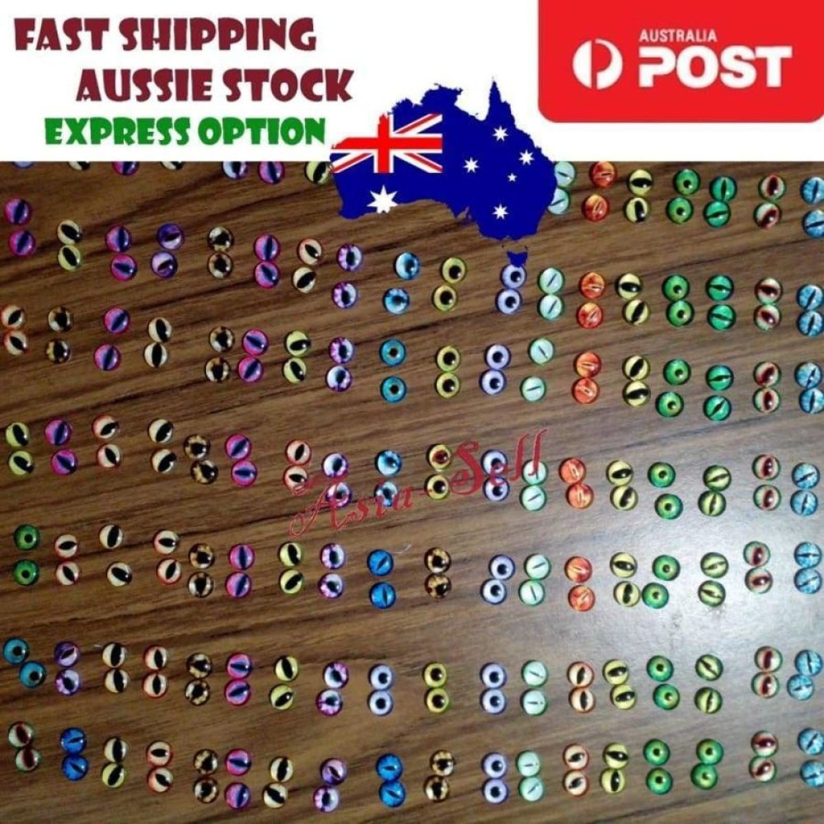 100pcs Round 6mm Glass Eyes for DIY Crafts