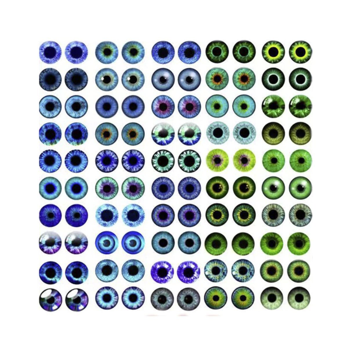 200pcs Round Pupil Glass Eyes 6-12mm Mixed Cats Eye Cabochons – Round Pupils 6mm, Round Pupils 8mm, Round Pupils 10mm, Round Pupils 12mm