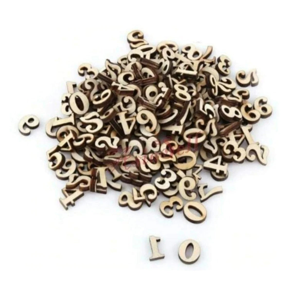 100pcs Wooden Numbers 15mm High Alphabet Art DIY Craft