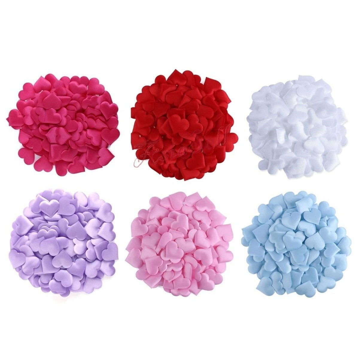 100pcs Fabric Love Heart Shape Petals Confetti
