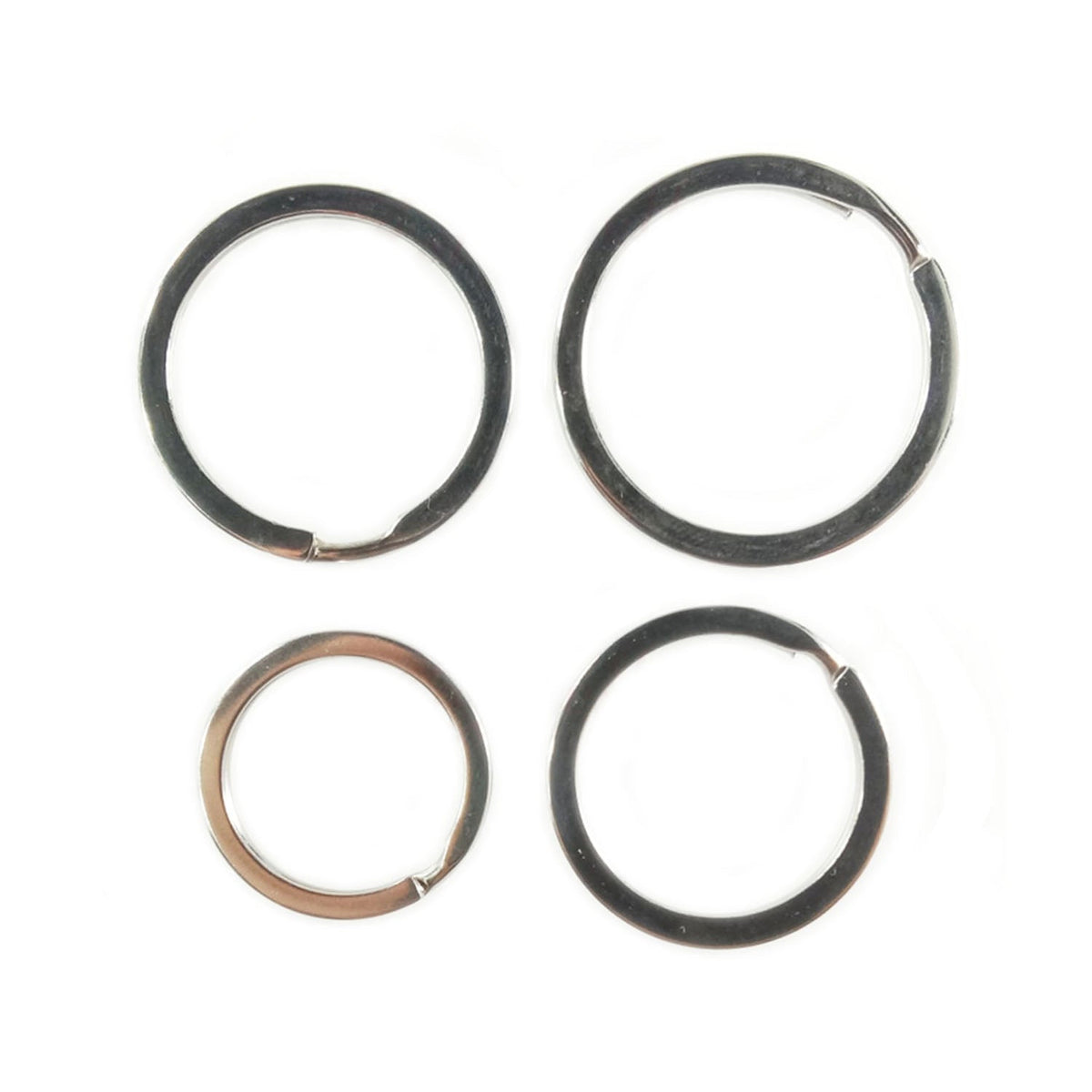 Flat Metal Key Ring Holder Split Rings 100pcs