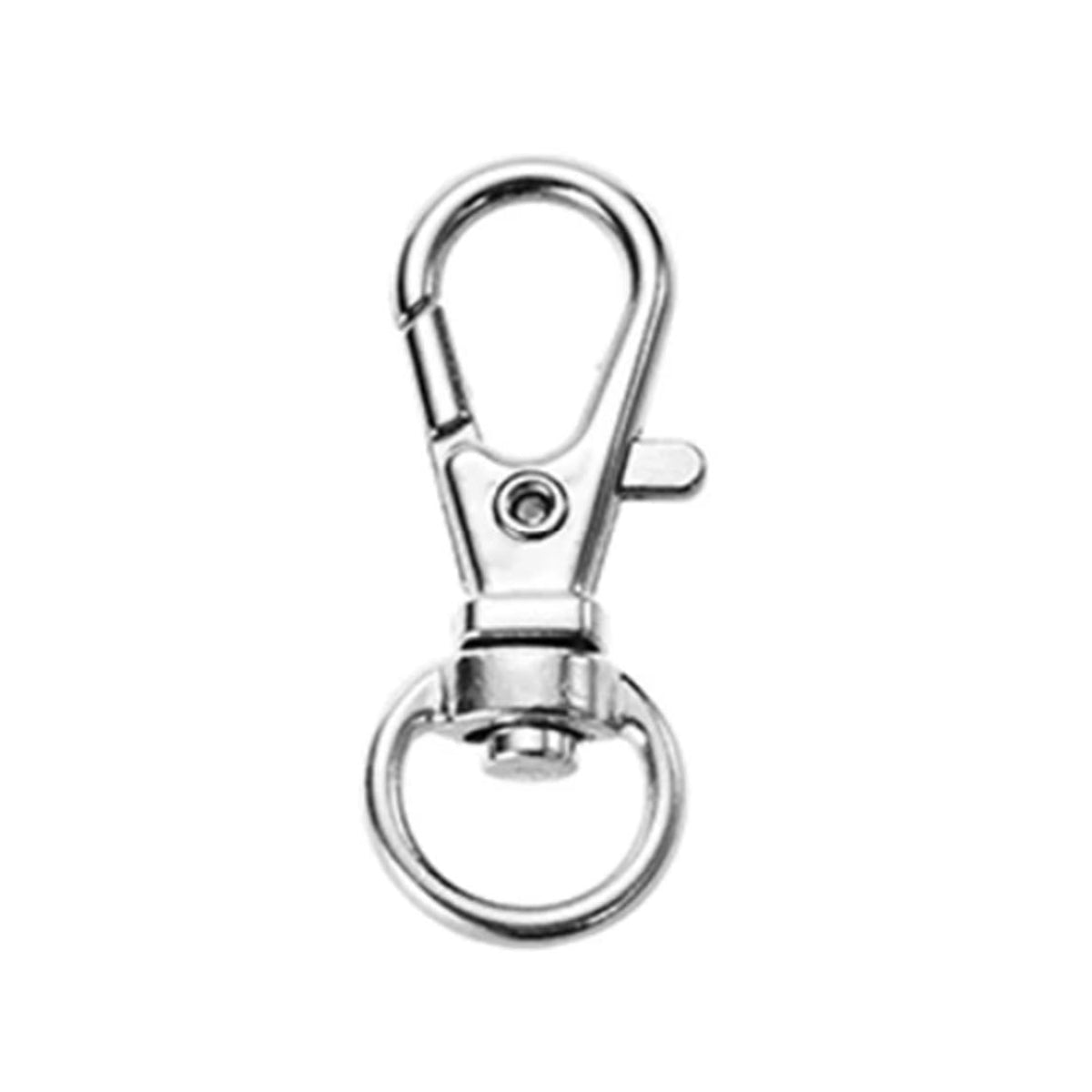 100pcs 30mm Lobster Clasp Swivel Trigger Clips Snap Hooks