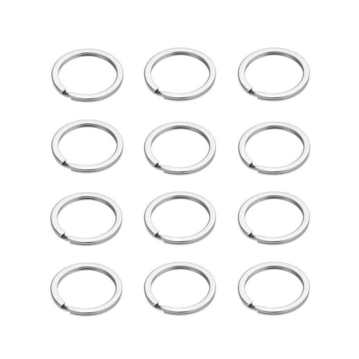 100pcs 35mm Flat Metal Key Ring Holder Split Rings