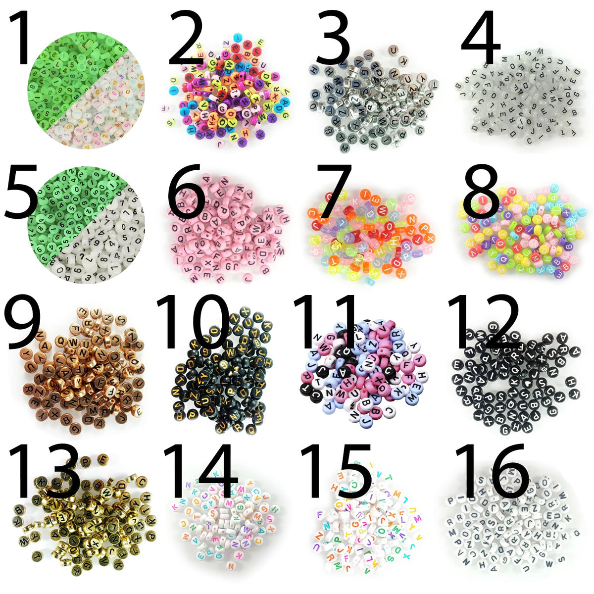 Alphabet Letters Spacer Beads 7mm x 4mm – 100pcs
