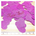 100 Hearts 3cm Pink Purple Glitter Confetti
