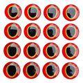 100 Stick-On Fish Eyes Holographic Oval Pupil 6-12mm – Red / 6mm, Red / 8mm, Red / 10mm