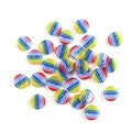 12.5mm Mixed Resin Round Stripe Sewing Buttons – Translucent or Opaque – 10x Translucent