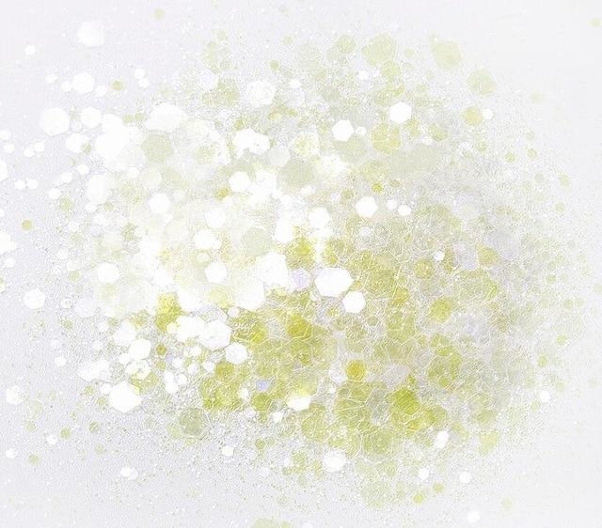 10g Holographic Iridescent Glitter Mix 0.3-3mm – Yellow (changes to G&P)