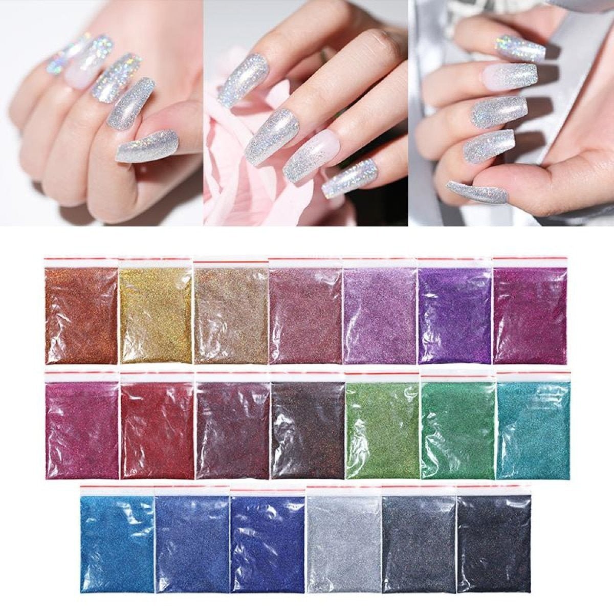 10g Holographic Nail Glitter Powder