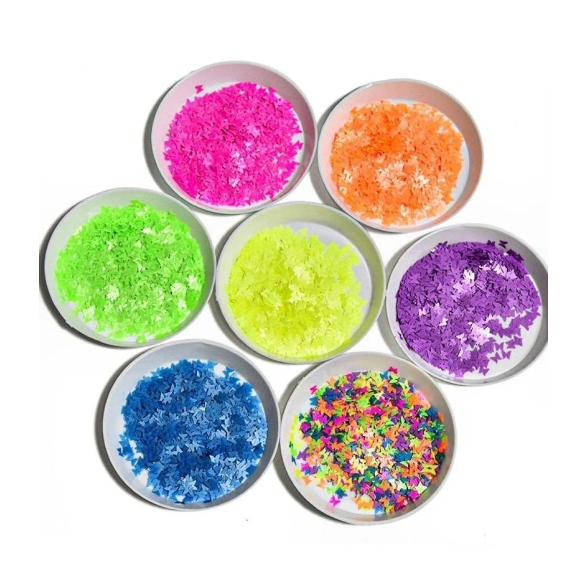 10g Neon Butterfly Glitter 3mm Fluorescent