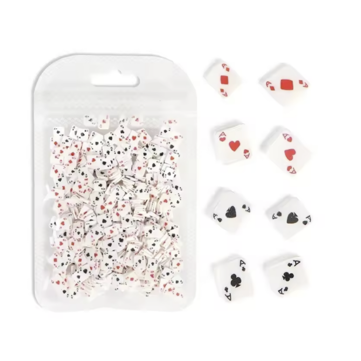 10g Soft Tiny Poker Card Style Polymer Flakes for Nail Art