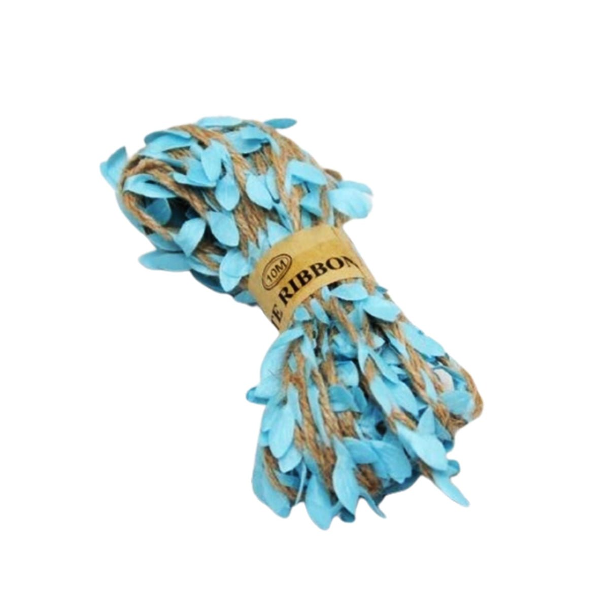 10m Artificial Vine Green Leaf Hessian Jute Twine Rope – Blue