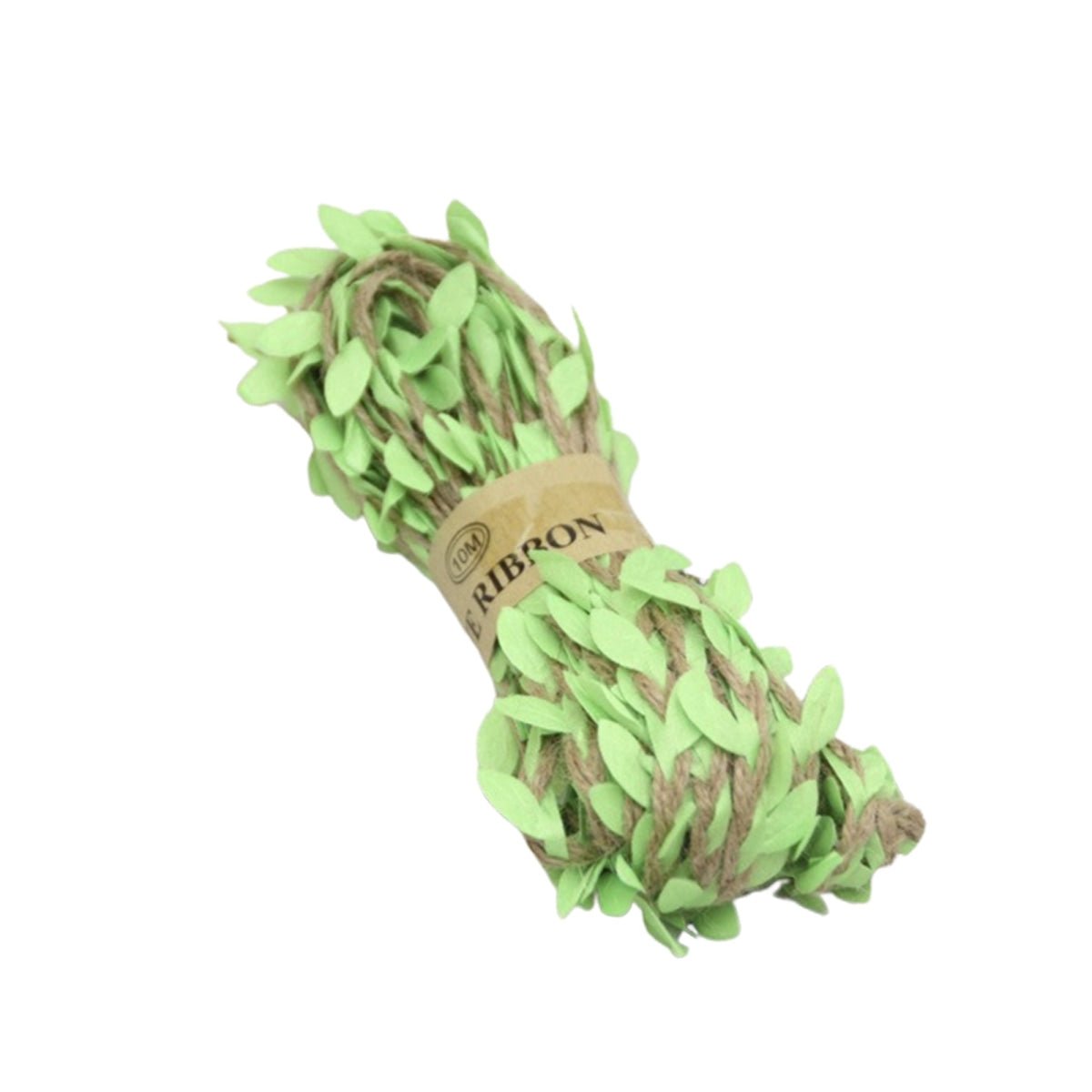 10m Artificial Vine Green Leaf Hessian Jute Twine Rope – Bright Green