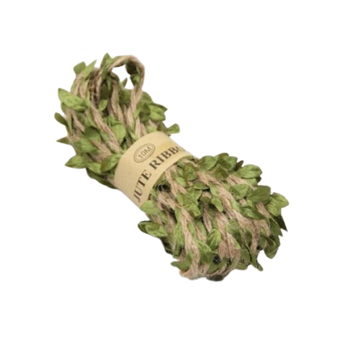 10m Artificial Vine Green Leaf Hessian Jute Twine Rope – Green