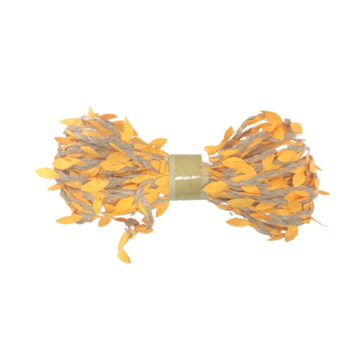 10m Artificial Vine Green Leaf Hessian Jute Twine Rope – Orange