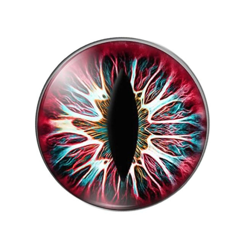 Cats Eye & Dragon Eye Round Glass Cabochon Flatback Setting (10pcs)