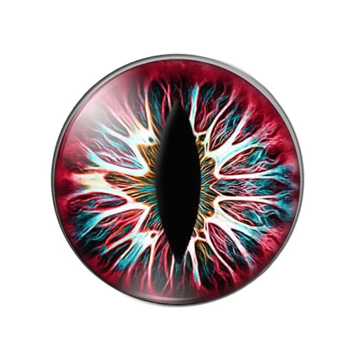 Cats Eye & Dragon Eye Round Glass Cabochon Flatback Setting (10pcs)