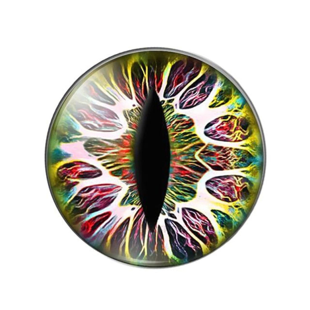 Cats Eye & Dragon Eye Round Glass Cabochon Flatback Setting (10pcs)