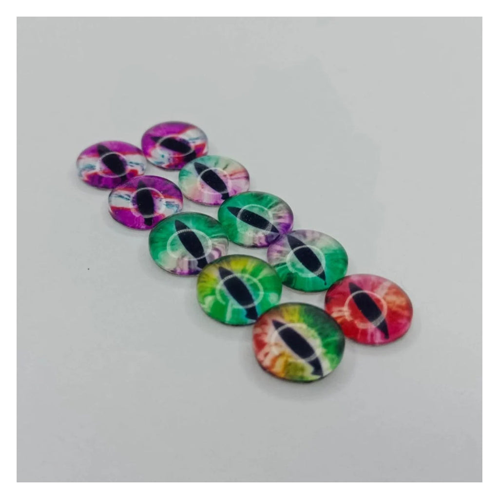 10mm Glass Cat Eyes DIY Crafts – Pack of 10