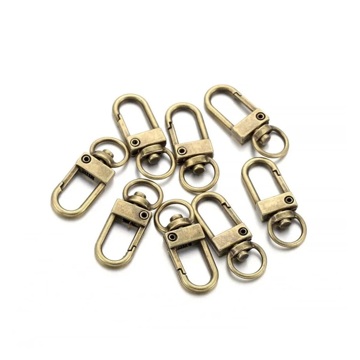 12x33mm Gold Rhodium Keyring Lobster Clasp – 10pcs – Ancient Bronze
