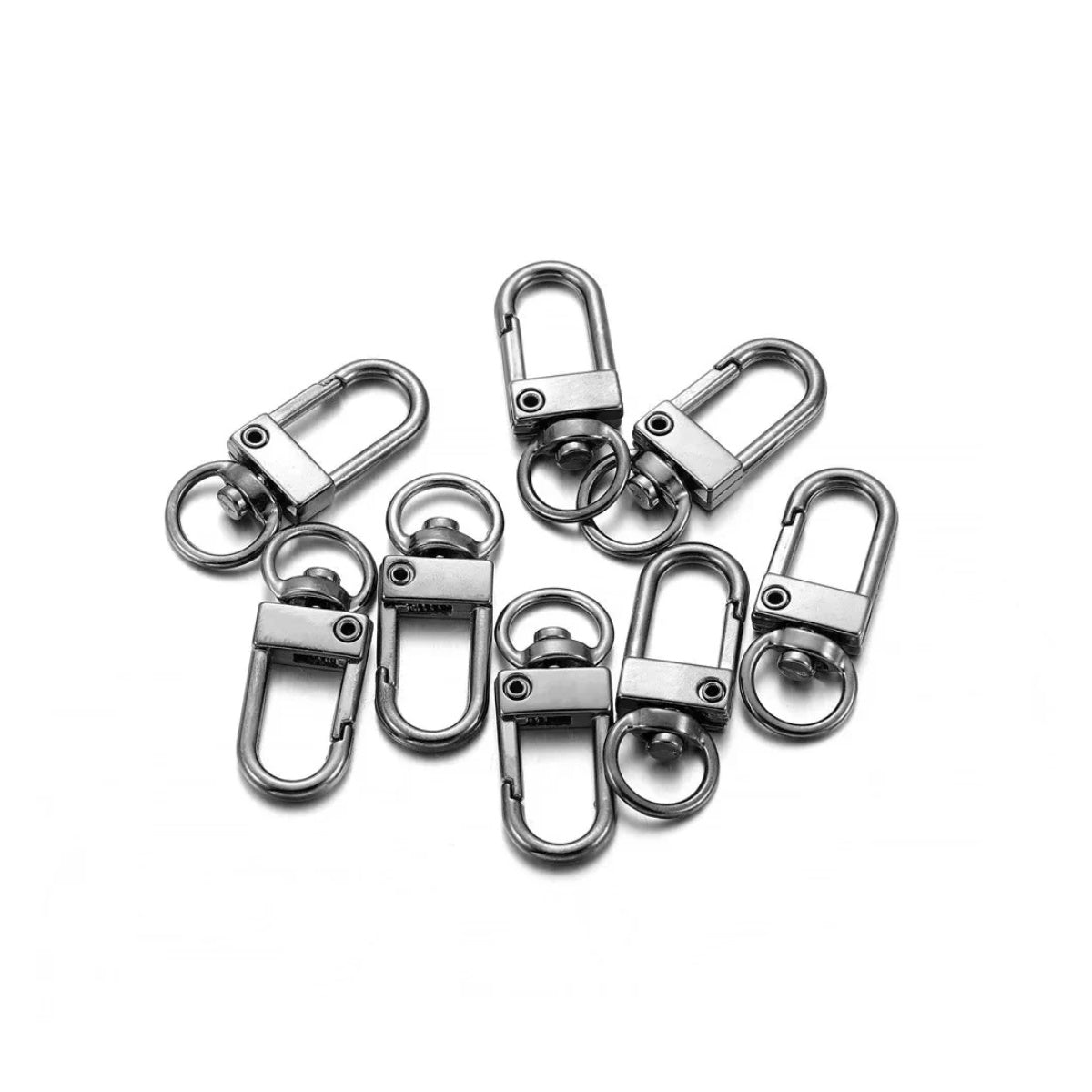 12x33mm Gold Rhodium Keyring Lobster Clasp – 10pcs – Gun Black