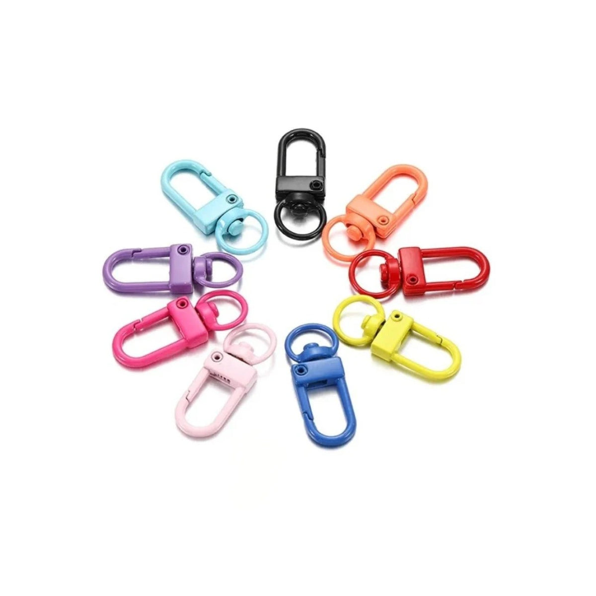 12x33mm Gold Rhodium Keyring Lobster Clasp – 10pcs – Multicoloured