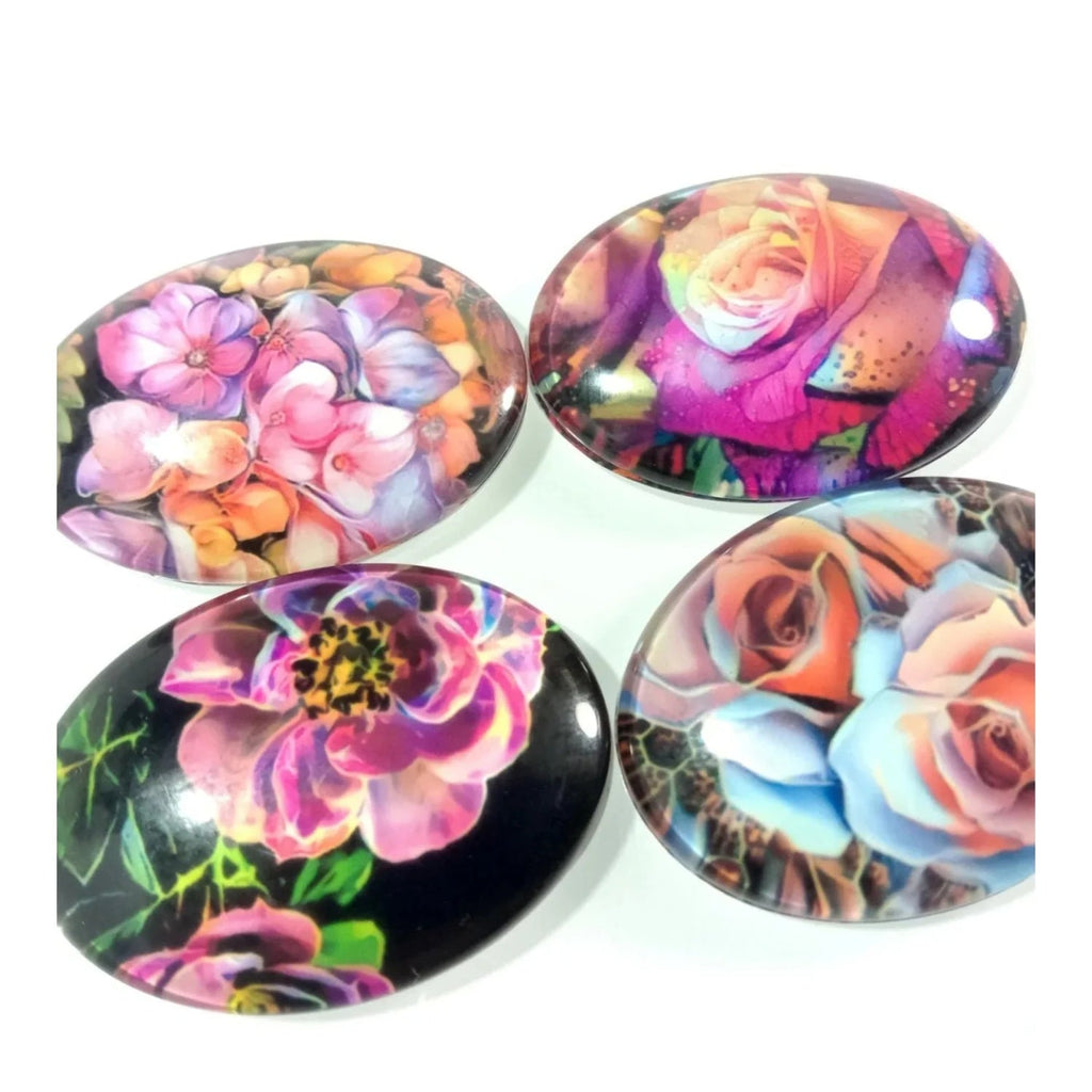 10 Oval Photo Glass Cabochons 13x18mm/18x25mm/30x40mm