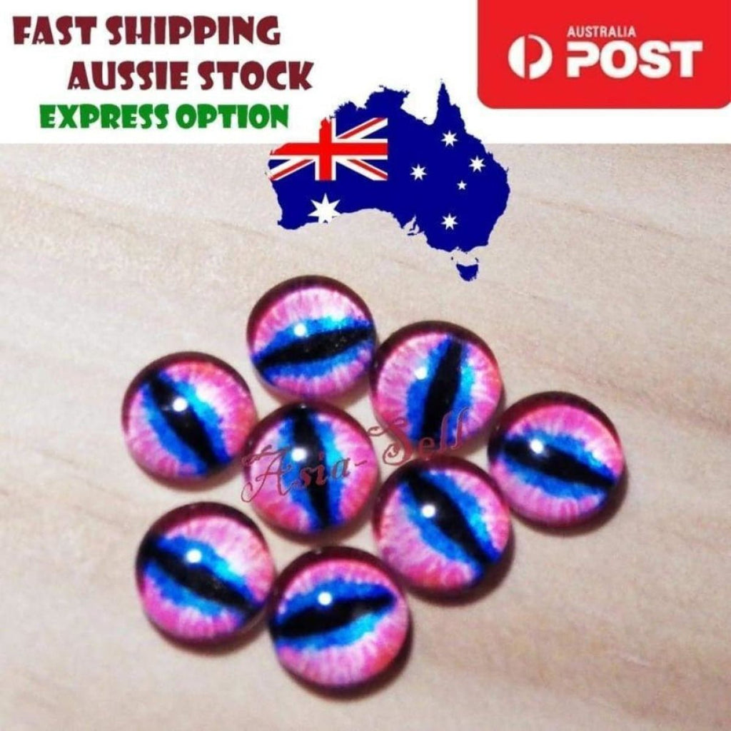 10pcs Glass Cabochon Eyes 15mm 18mm 20mm – 15mm - 1. Blue Round Pupils