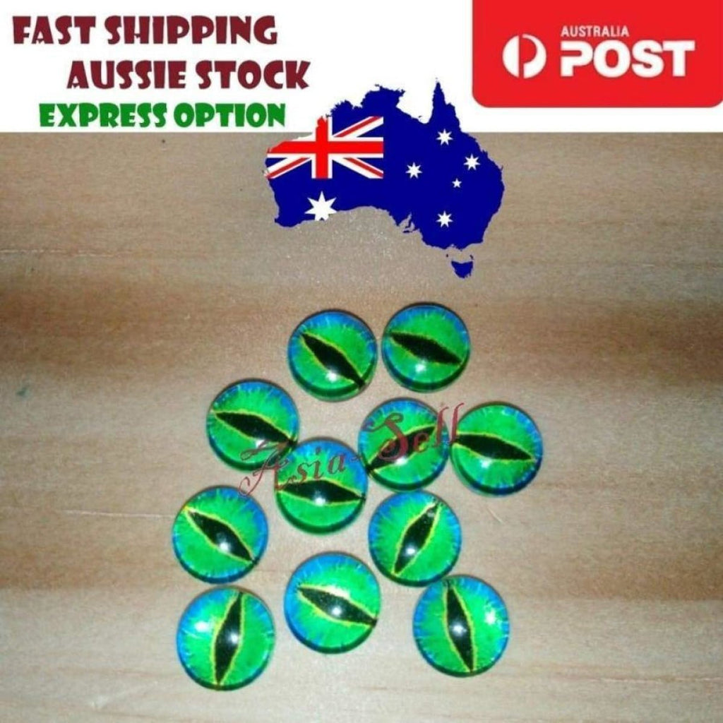 10pcs Glass Cabochon Eyes 15mm 18mm 20mm – 15mm - 1. Blue Round Pupils