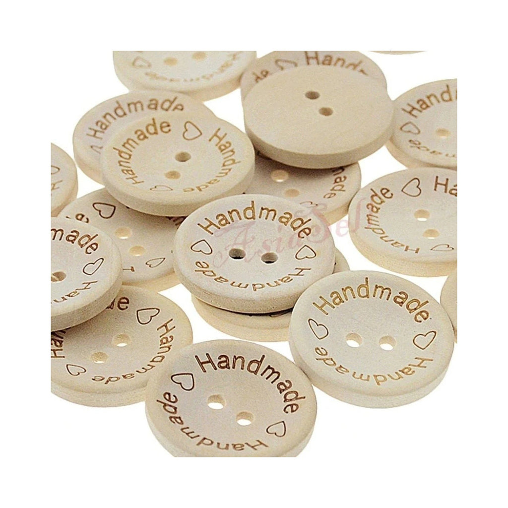 10pcs 2-Hole Round Wooden Buttons