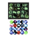 Mixed Luminous Stars Glass Cabochons 20mm & 25mm – Pack of 10 – 20mm, 25mm