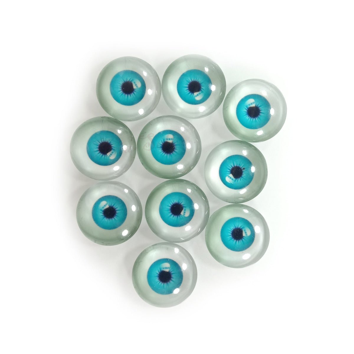 10pcs 20mm Glass Eyes Cabochons Dolls Human Eyes Animal Eye Accessories Dragon - Blue - Asia Sell