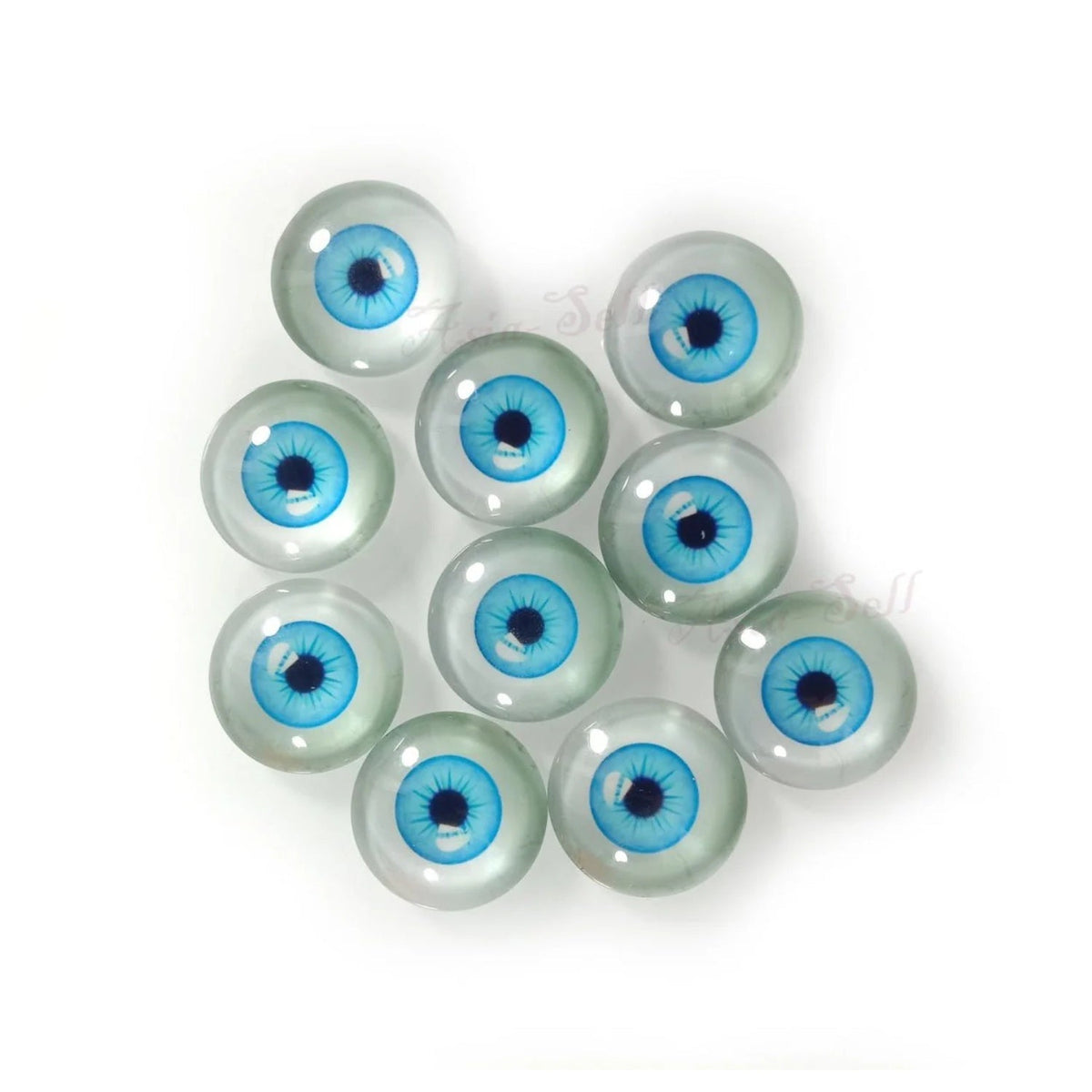 10pcs 20mm Glass Eyes Cabochons Dolls Human Eyes Animal Eye Accessories Dragon - Bright Blue - Asia Sell