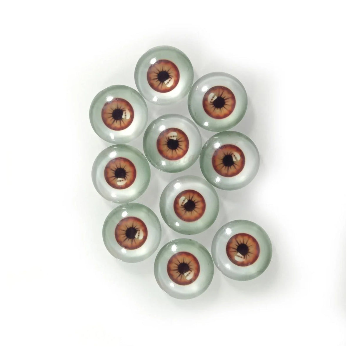 10pcs 20mm Glass Eyes Cabochons Dolls Human Eyes Animal Eye Accessories Dragon - Brown - Asia Sell
