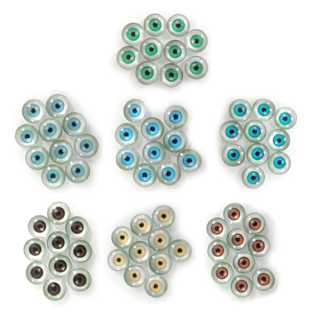 10pcs 20mm Glass Eyes Cabochons Dolls Human Eyes Animal Eye Accessories Dragon - Brown - Asia Sell