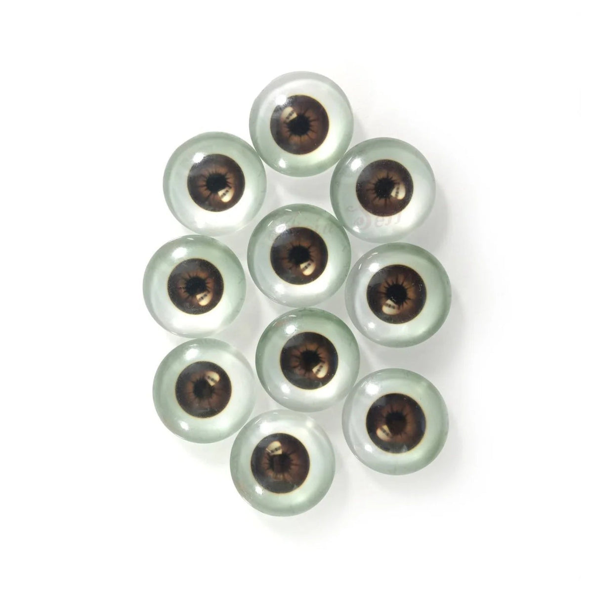 10pcs 20mm Glass Eyes Cabochons Dolls Human Eyes Animal Eye Accessories Dragon - Dark Brown - Asia Sell