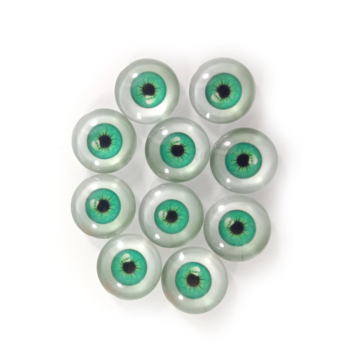 10pcs 20mm Glass Eyes Cabochons Dolls Human Eyes Animal Eye Accessories Dragon - Green - Asia Sell