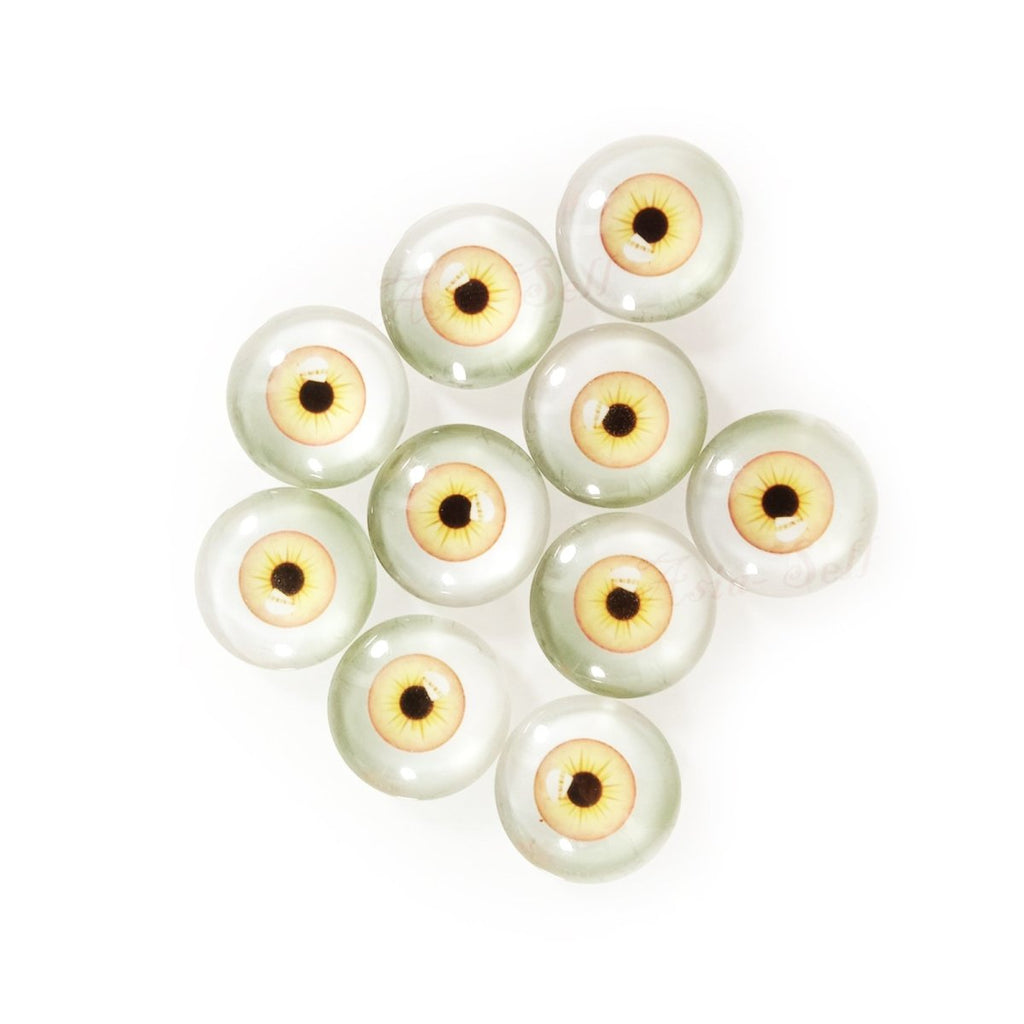 10pcs 20mm Glass Eyes Cabochons Dolls Human Eyes Animal Eye Accessories Dragon - Yellow Orange - Asia Sell