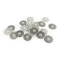 Antique Zinc Alloy Flower Pendant Charm 20mm/31.5mm – 10pcs – Silver 20mm