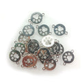 Silver Dog Paw Charm Connector Pendant 24x16mm (10 pcs)