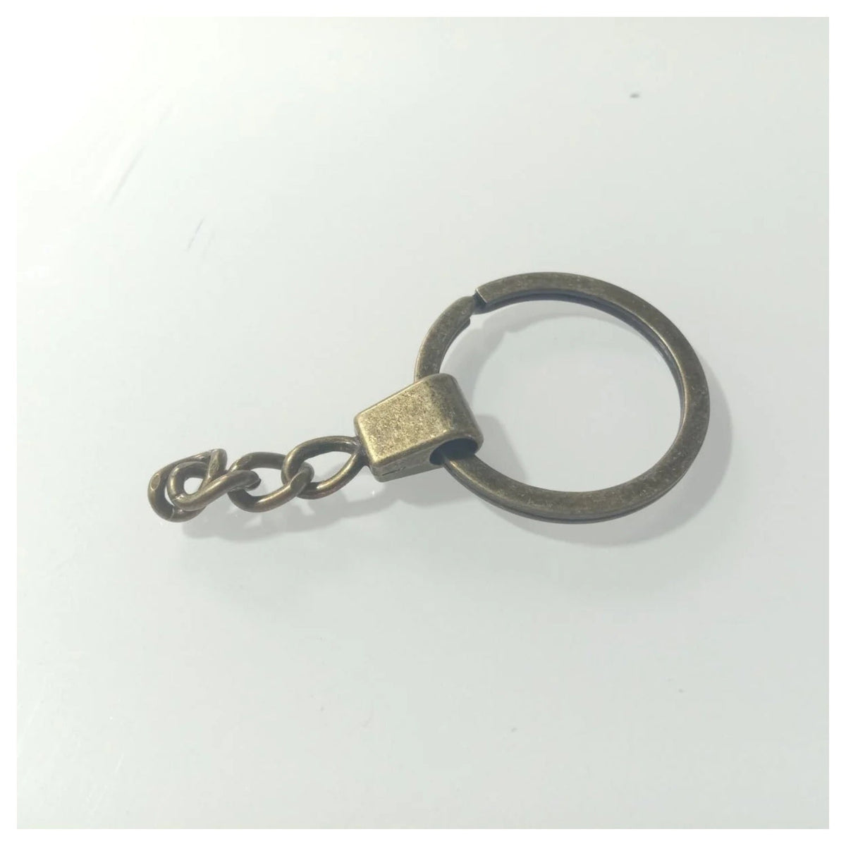 10 × 30mm KC Gold Bronze Rhodium Keyring with Split Ring
