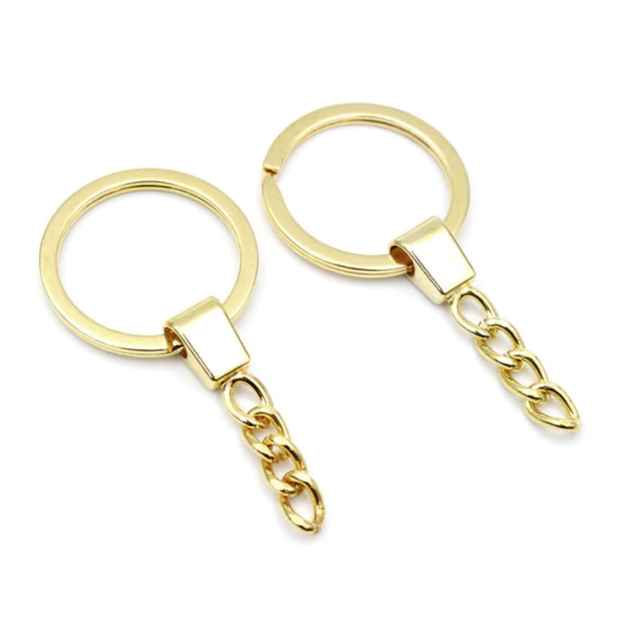10 × 30mm KC Gold Bronze Rhodium Keyring with Split Ring