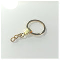 10 × 30mm KC Gold Bronze Rhodium Keyring with Split Ring – Gold
