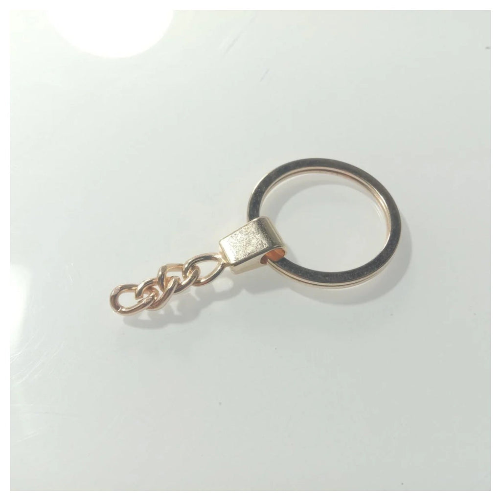 10 × 30mm KC Gold Bronze Rhodium Keyring with Split Ring