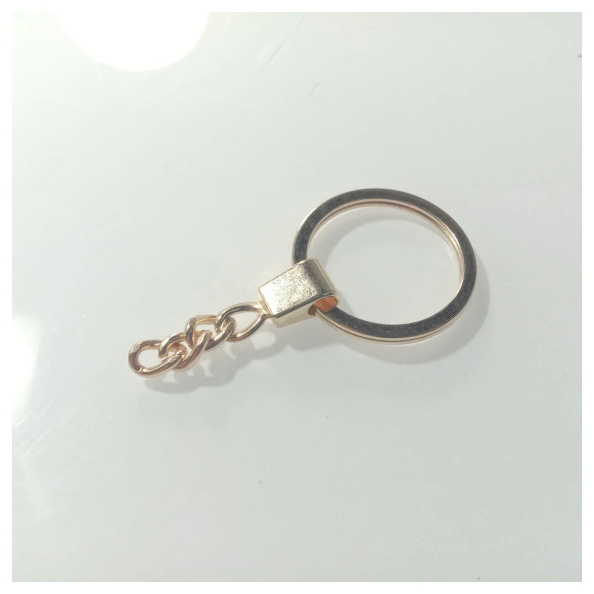 10 × 30mm KC Gold Bronze Rhodium Keyring with Split Ring – KC Gold